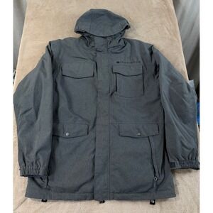 686 Smarty Snowboard Jacket Mens Large Gray Thermal Ski Technical Shell EUC